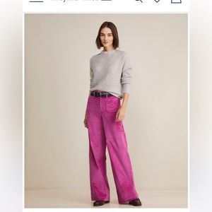 Adorable pink patch pocket wide leg jeans ..NWT